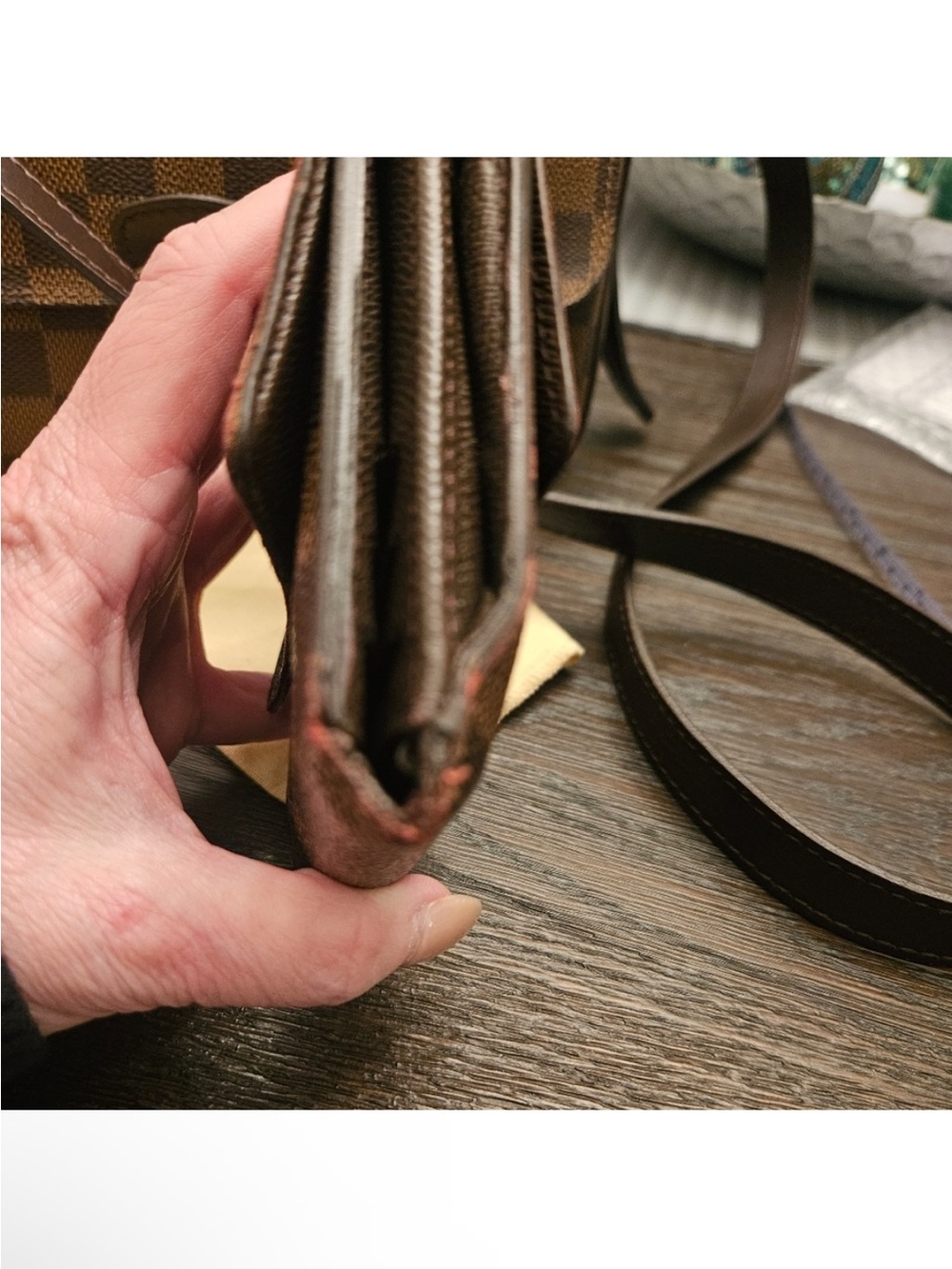 Louis Vuitton Brown Damier Ebene Crossbody with Matching Small Wallet - Picture 13 of 13
